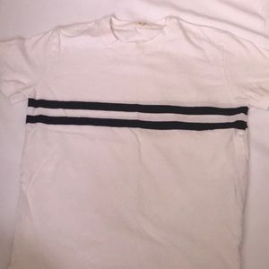 White shirt with stripes from brandy Melville